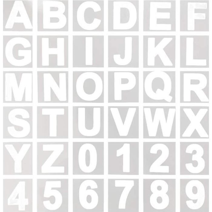 Lot De 4 Pochoirs à Lettres Alphabet Better Letter - Tailles 2, 4, 6 Pouces, Réutilisables, Occasion