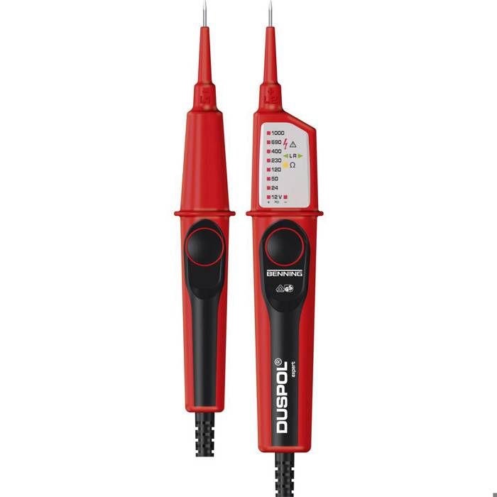 Testeur de tension à 2 pôles Benning DUSPOL expert 50262 CAT III 1000 V CAT IV 600 V LED Vibration Acoustique 1 pc(s