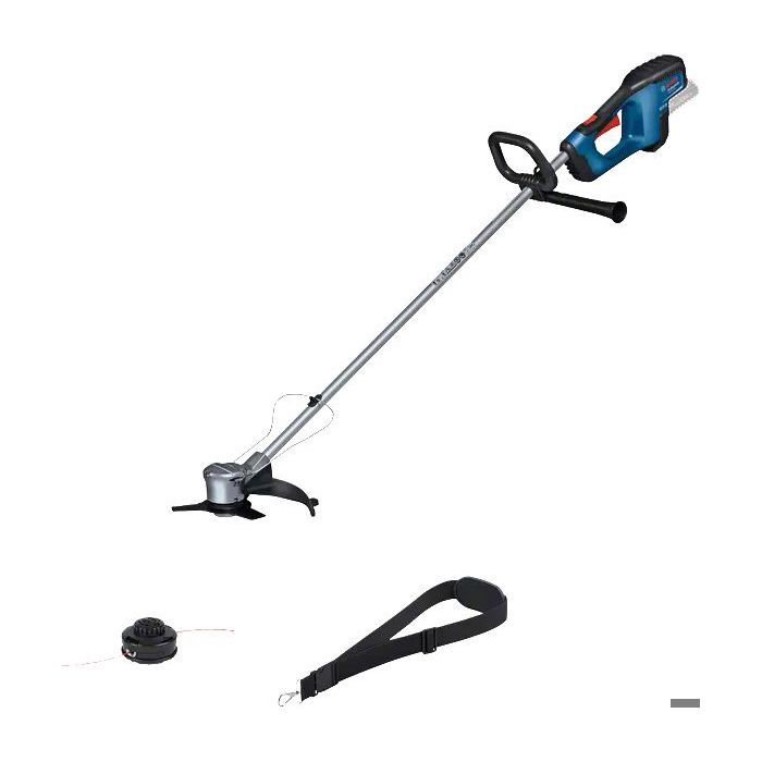Bosch Professional 18V System débroussailleuse sans fil GFR 18V 23 moteur sans Ø de coupe 23 cm 1 unité bobine de fil 1 bandoulière set lame débroussailleuse étrier protection plantes - vue 9