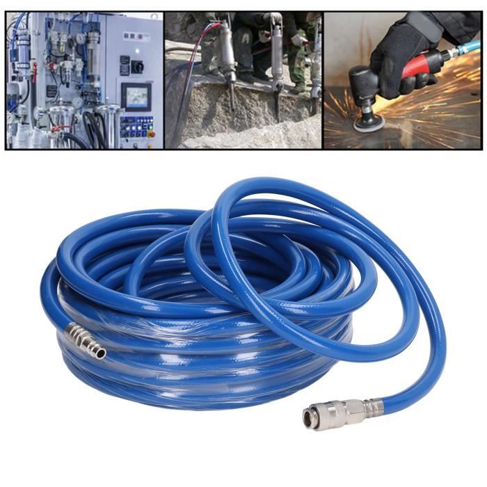 Tuyau Pneumatique 8mm Cikonielf Tuyau D'air Comprimé 15m Noir, 9.5mm X 15mm Tuyau Caoutchouc Haute Pression 900PSI