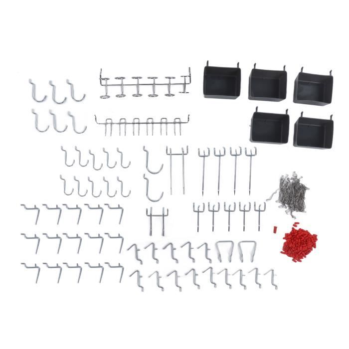 Bacs De Rangement Pour Panneaux Perforés (lot De 2) - Conteneurs Suspendus En Plastique, 27,5x8,5x3 Cm, Pour Atelier Ou Bureau