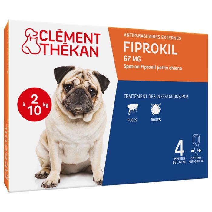 Comparer les prix de Clément Thékan Fiprokil Chiens 2-10kg 4 pipettes