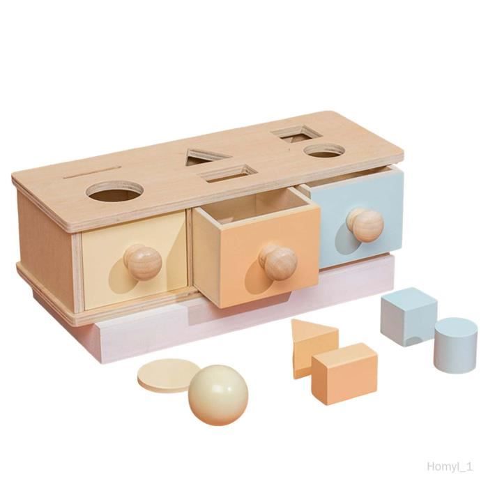 Coin Box Learning Materials Object Permanence Box for Children Infant ...
