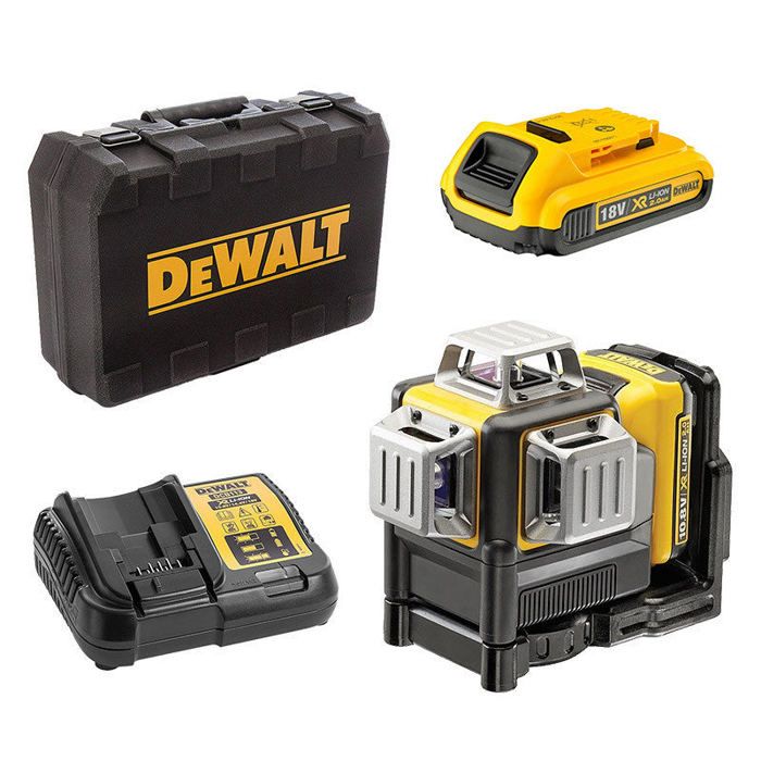 Niveau laser multilignes 10 8V XR + 1 batterie 2Ah + chargeur DEWALT DCE089D1G QW