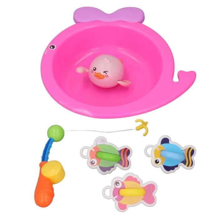 Dilwe jeu de pêche pour le bain Bébé bain pêche jouet enfants plage  baignoire drôle coloré dessin animé mignon poisson jouet - Cdiscount  Puériculture & Eveil bébé