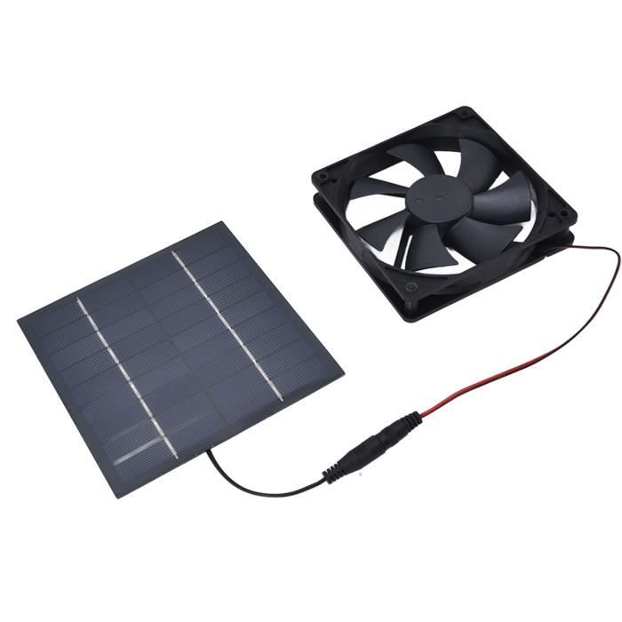 4 Compartiment de serre Ventilateur solaire Ventilateur Plug & Play Ventilateur solaire Serre 12 V complet 