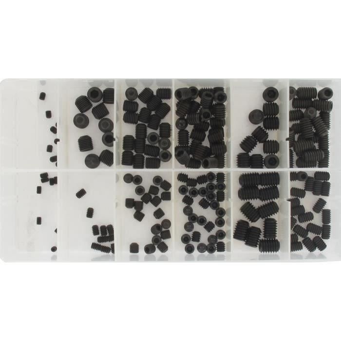 Coffret de vis 6 pans creux sans tête en pas américain