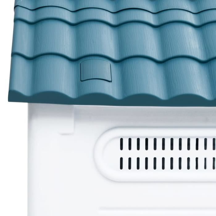 Comparer les prix de Niche pour chien - FAFEICY - A152227 - Polypropylène - 57x68x66 cm - Bleu, Blanc, Noir