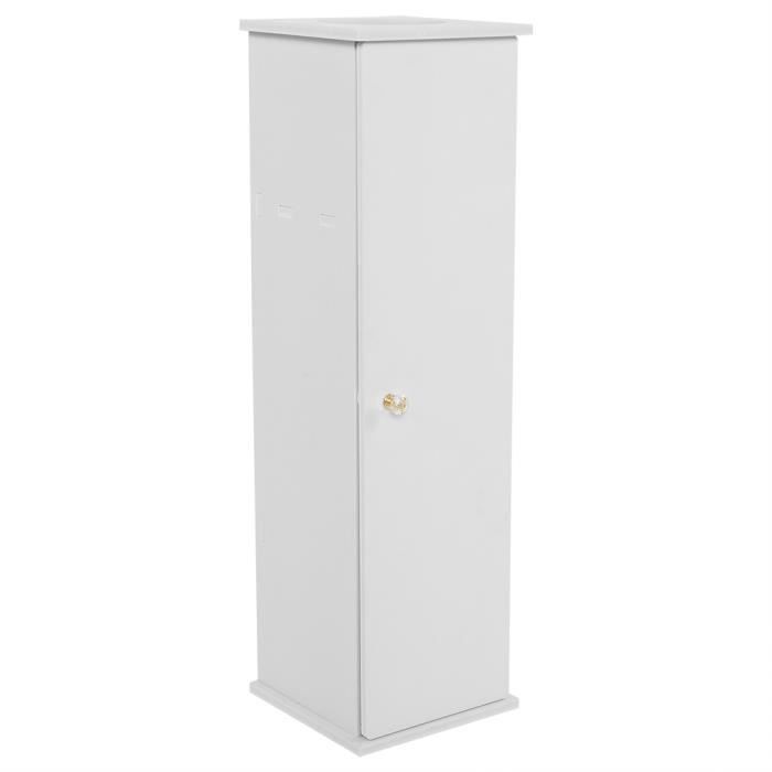 MONSEUL Meuble de Salle de Bain sur Pied Meuble de Rangement Table de Chevet Armoire d’Angle en papier toilette blanc