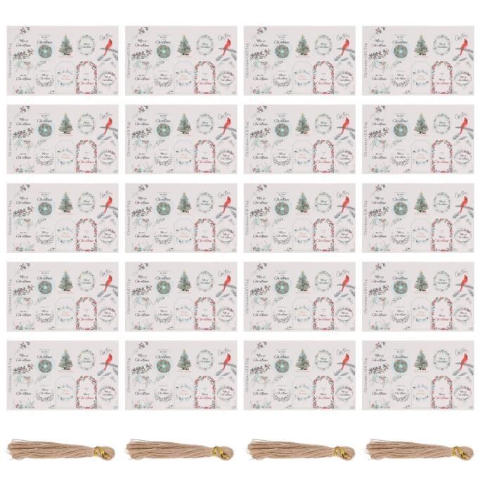 200 étiquettes Cadeaux Noël En Forme D'étoile Kraft + 3 Cordelettes Sisal - Pour Personnaliser Les Paquets