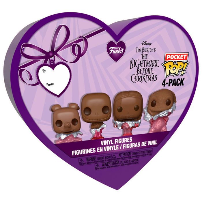 Figurine Funko Pocket Pop! Keychain 4 Pack The Nightmare Before Christmas Édition Limitée Mixte