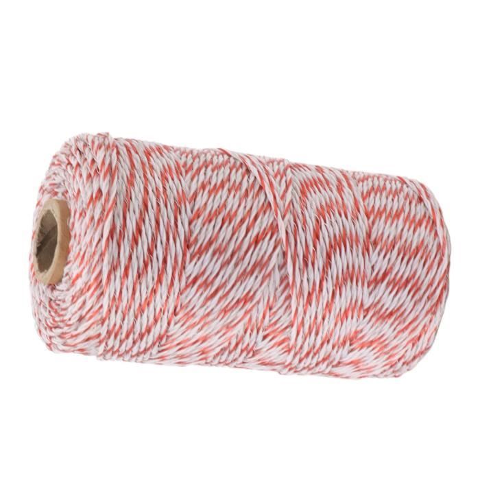 Fil De Clôture Électrique Glomora - Corde Polyfil Avec Âme Acier Inoxydable - Haute Conductivité, Visible, Pour Ferme, Ranch - Réutilisable - 14