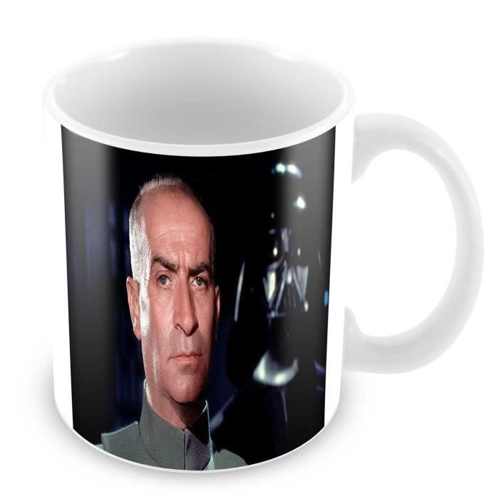 Mug Louis De Funès – Céramique Blanche – Neuf – Lavable Lave-vaisselle – France