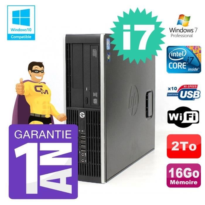 Acheter PC HP 8200 SFF Intel I7-2600 16Go Disque 2To Graveur Wifi W7 Reconditionné - 359,00 € PC HP 8200 SFF Intel I7-2600 16Go Disque 2To Graveur Wifi W7 Reconditionné - Hewlett-Packard reconditionné disponible sur Cdiscount Seconde Vie