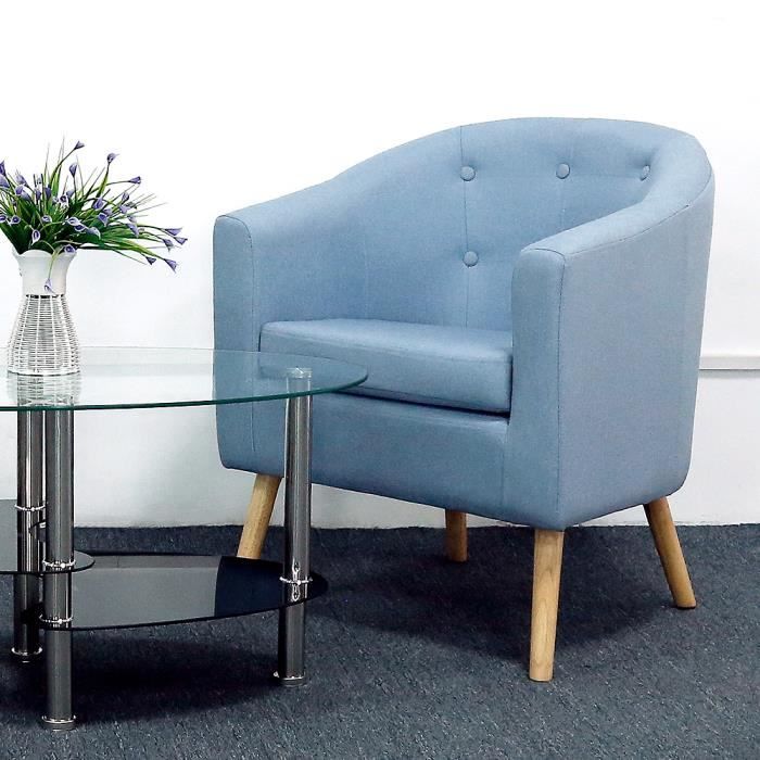HUOLE. Fauteuil TV Fauteuil Lounge Fauteuil Relax Fauteuil de Lecture Tissu Coussin 64*60*70cm