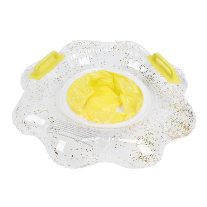 Ibasenice Anneau De Natation Gonflable Pailleté - Bouée Piscine 90 Cm Transparent Argenté - Flotteur Enfants Ados Été Plage Fête Piscine