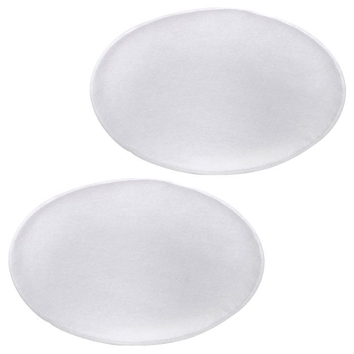 Lot de 2 coussins dassise JONITA pour chaises ou fauteuils de salle à manger ou bureau galettes de chaise rondes en feutre blanc