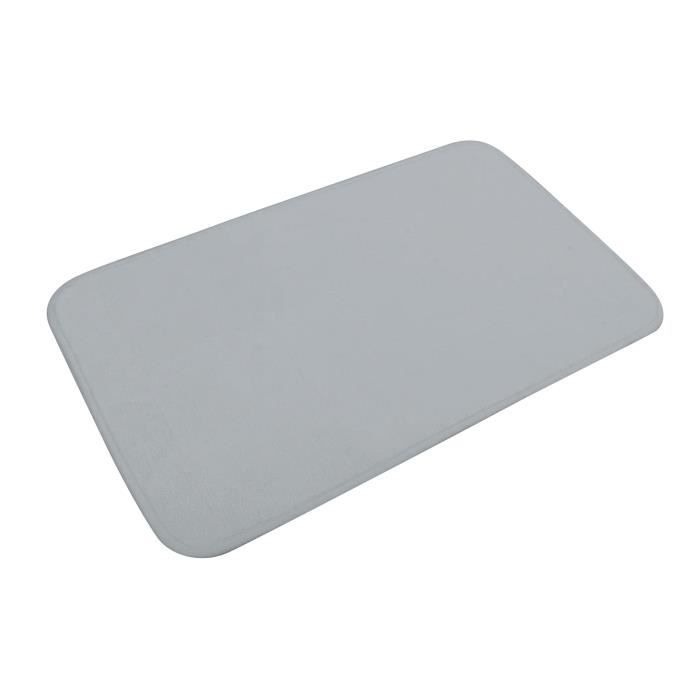CDaffaires tapis de bain microfibre 45*75cm vitamine gris clair