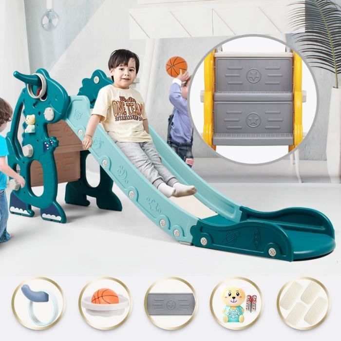 Toboggan Dinosaure Antid rapant pour enfant avec panier de
