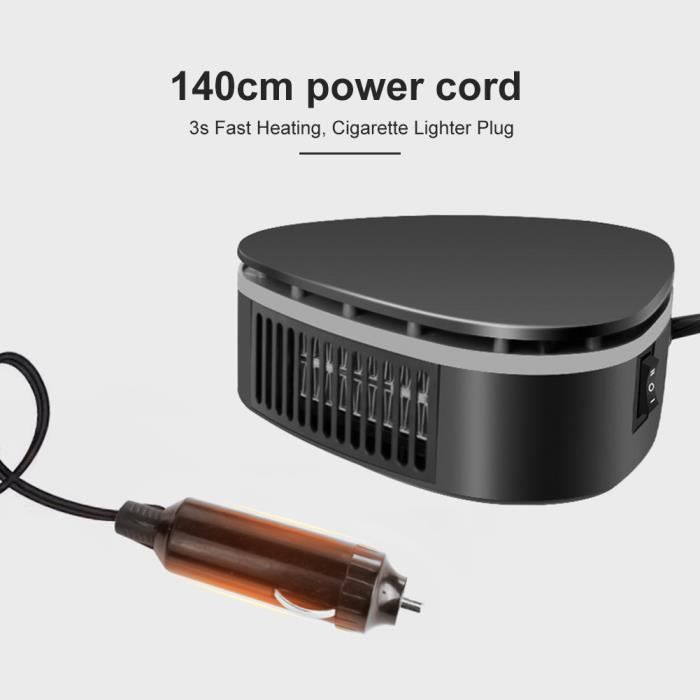 Chauffage D'Appoint 12V/24V Pour Voiture - Défrosteur Rapide & Réchauffe Intérieur - Pour SUV, Camping-Car, Scooter