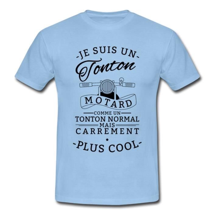 Citation Je Suis Un Tonton Motard Cool T Shirt Homme De Spreadshirt Ciel Cdiscount Bagagerie Maroquinerie