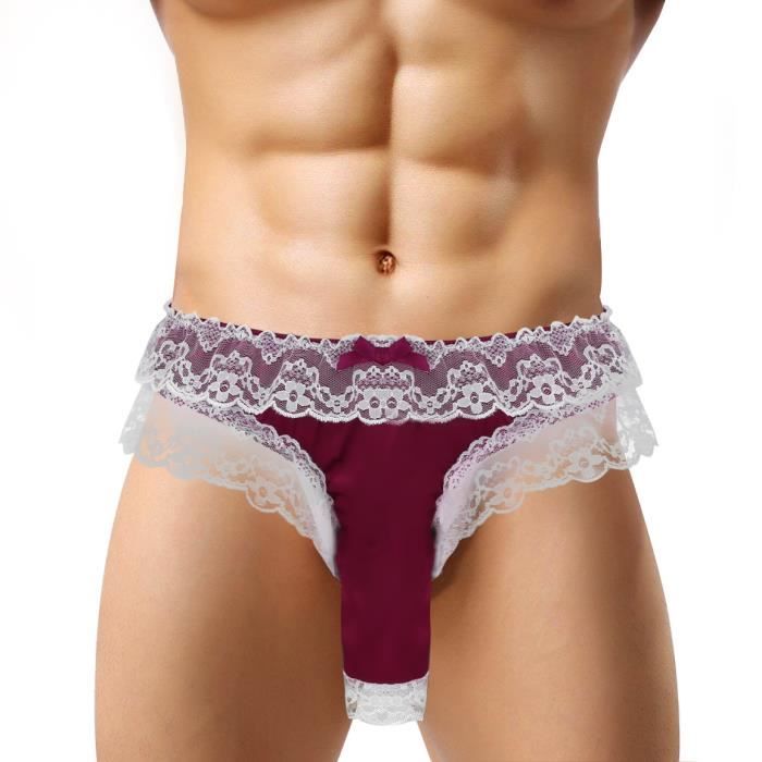 slip en dentelle homme