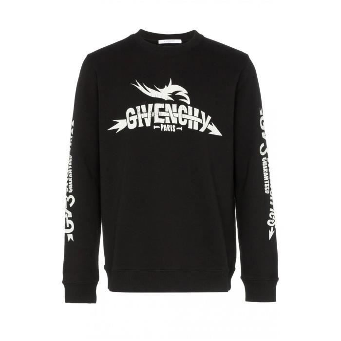 Sweat noir effet vintage Givenchy Homme Manches longues Respirant Noir Cdiscount Pret a Porter
