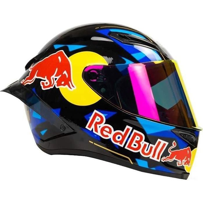 Casque de moto cross-country, casque de moto cross-country Red Bull intégral Certification ECE pour moto homme course de montagne