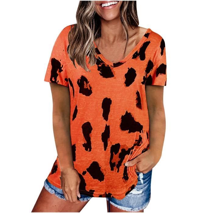 Femmes été T-shirt Décontracté Manches Courte étoile Impimé Hauts Chemisers 25 Femmes été T-shirt Décontracté Manches Courte étoile Impimé Hauts Chemisers 25