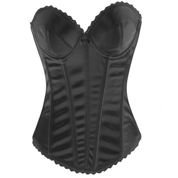 Bustier femme,Corsets de mariage en dentelle noir et blanc,soutien