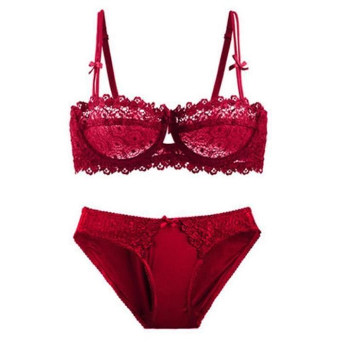 Lingerie Femme Résille Sexy - Nuisette Babydoll Dentelle Transparente - Pyjama Sensuel