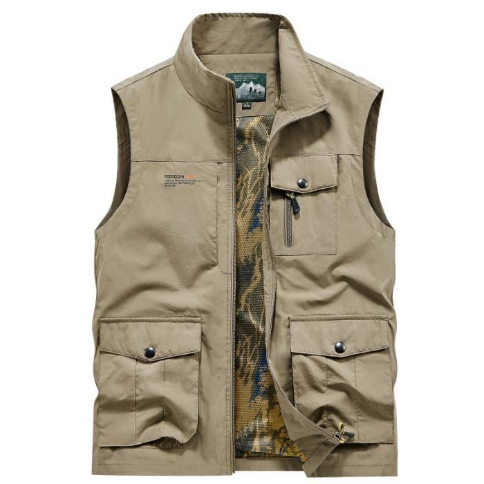 Gilet De Pêche REI Homme - Taille L - Kaki - Léger, Multi-poches - Excellent état