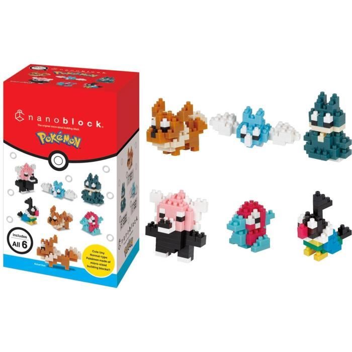 Coffret de 6 figurines en briques BANDAI NANOBLOCK Pack Pokémon type Électrique