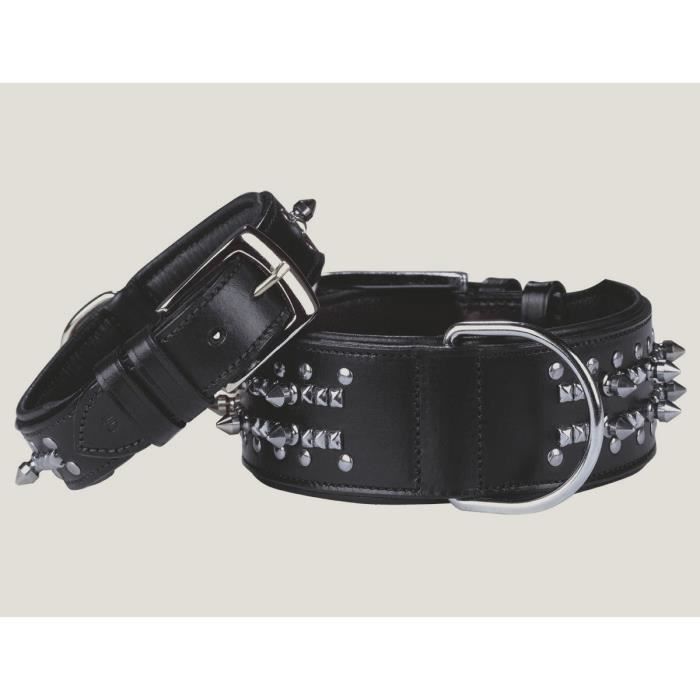 Meilleurs prix pour Collier chien Delgado cuir noir 70cm x 50mm - NOBBY - Collier - Noir - Grand - Chien