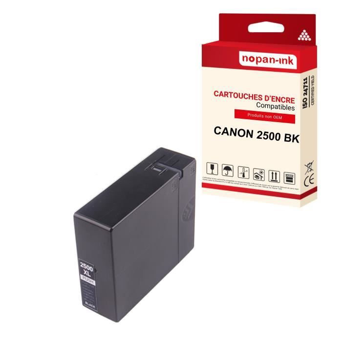 NOPAN-INK - x1 Cartouche compatible pour CANON 2500 XL 2500XL Noir pour  Canon Maxify MB 5000 Series MB 5050 MB 5100 Series MB 5150 M