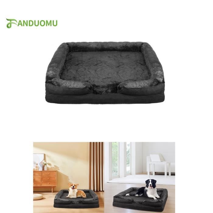 Meilleurs prix pour Panier Chien - FANDUOMU - Canapé Lit Lavable - Antidérapant - Ultra Doux - 160x200cm Noir