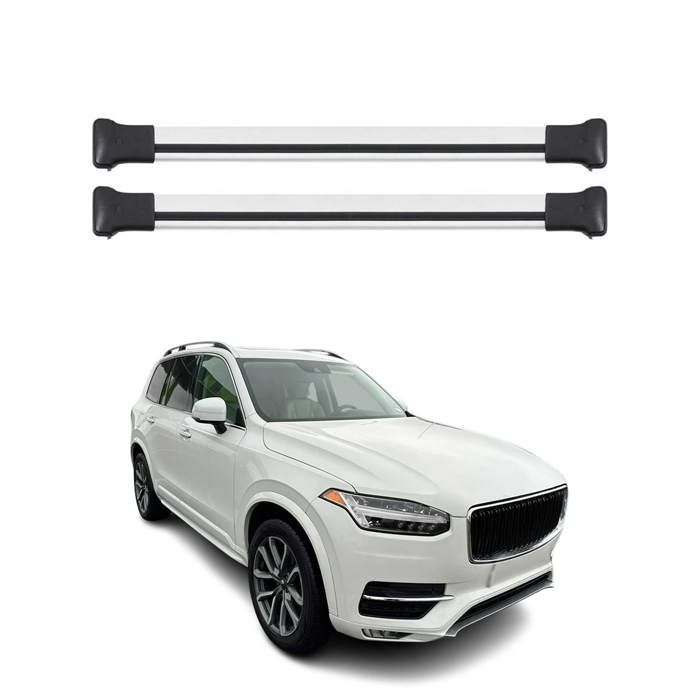 Barres De Toit Transversales Aluminium Pour Volvo XC70 2007-2016 - Porte-vélos Et Coffre Compatible