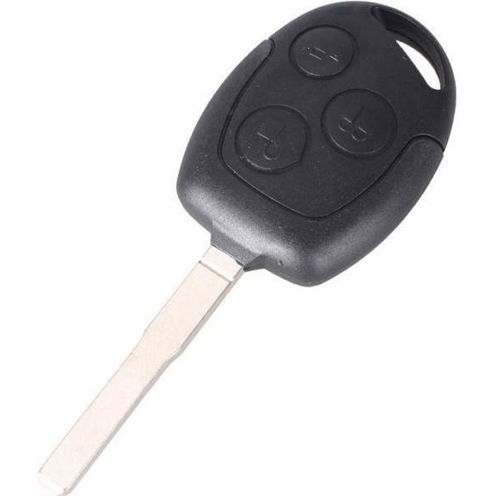 Coque clé pour Ford Fiesta Focus Mondeo Transit Ka Cmax Connect Galaxy - 3 Boutons - Plip clé télécommande avec Lame Phonillico®