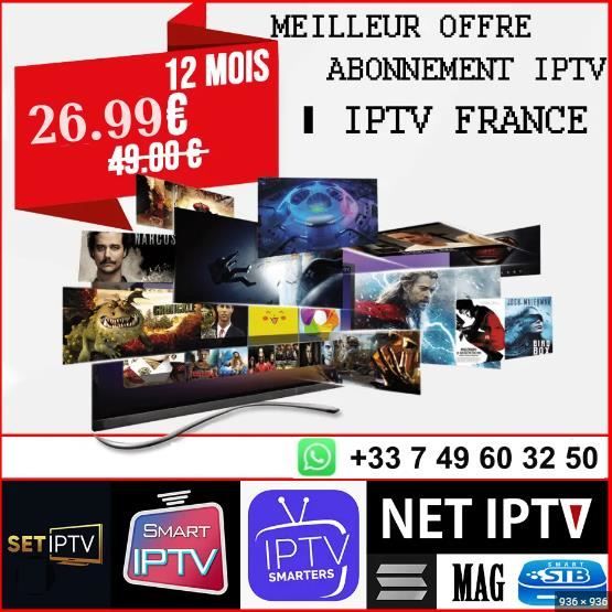 Abonnement 12 mois IPTV m3u pour boîtier smart TV
