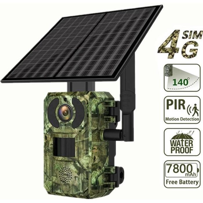 Caméra De Sécurité Solaire 4G Avec Détection Humaine - Rotation 355° - Double Objectif 2MP - Extérieure IP66 - Yctze