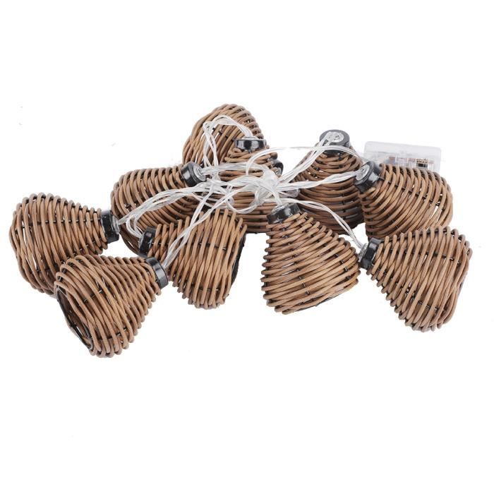 Lumières De Ficelle De Rotin De Boules De Rotin Menées Guirlandes Lumineuses 5.5 Lumières De Ficelle De Rotin De Boules De Rotin Menées Guirlandes Lumineuses 5.5