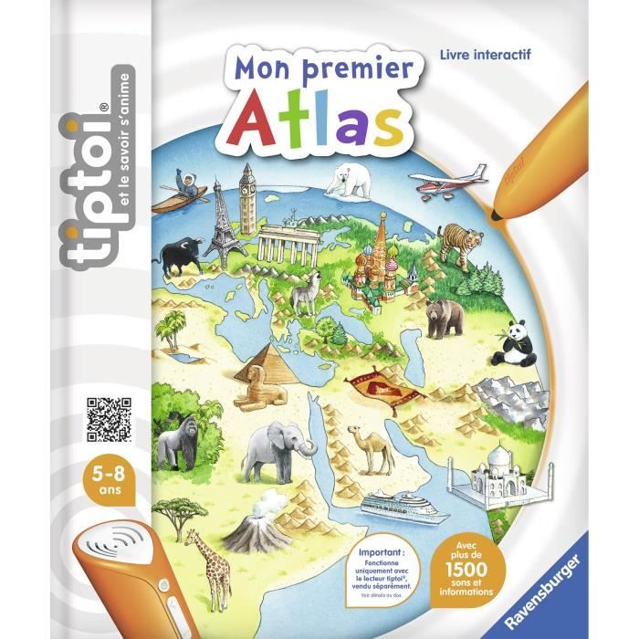 Livre électronique éducatif tiptoi® - Mon Premier Atlas - Ravensburger -  Mixte - Dès 5 ans - Cdiscount Jeux - Jouets