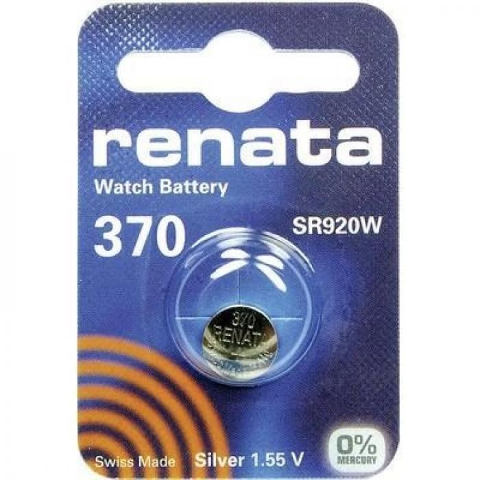 RENATA PILE BOUTON 370 OXYDE DARGENT 1.55 V 40 MAH  370.CU MF 