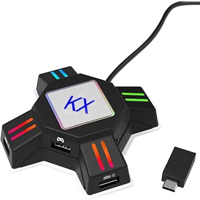 Adaptateur de souris clavier GamePad Convertisseur KX Switch Accessoires jeu pour PS4 PS3 Xbox Black Mignon