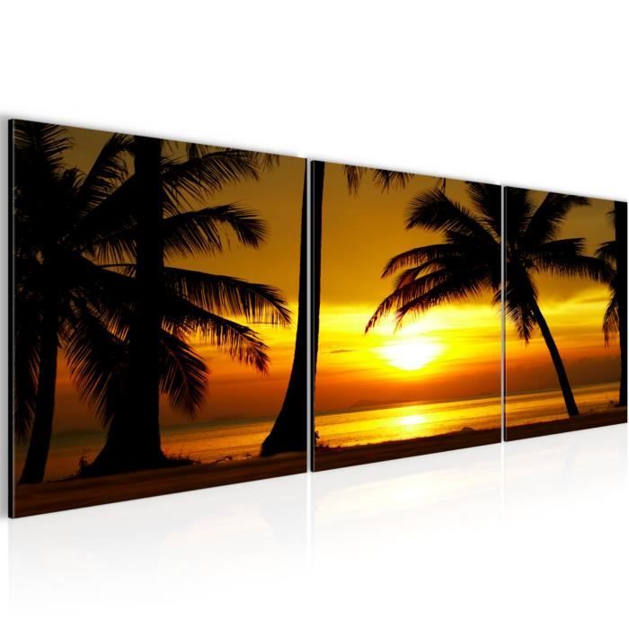 Cadre Image sur toile Tableau Art Canevas Fenetre Palmiers