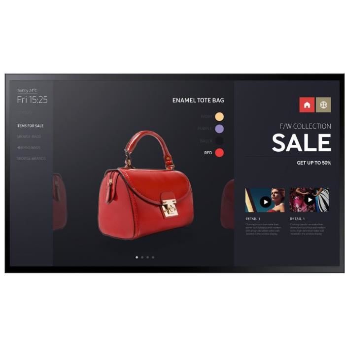 SAMSUNG Moniteur PM55F BC Ecran 55 pouces de large 16: 9 haut parleurs DVI I VGA / USB HID / 2xHDMI