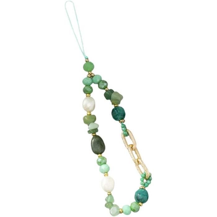 Lanière Téléphone Perles IPNSDON - Anti-Perte - Déco Téléphone - Cadeau Femme, Ado - Multifonction