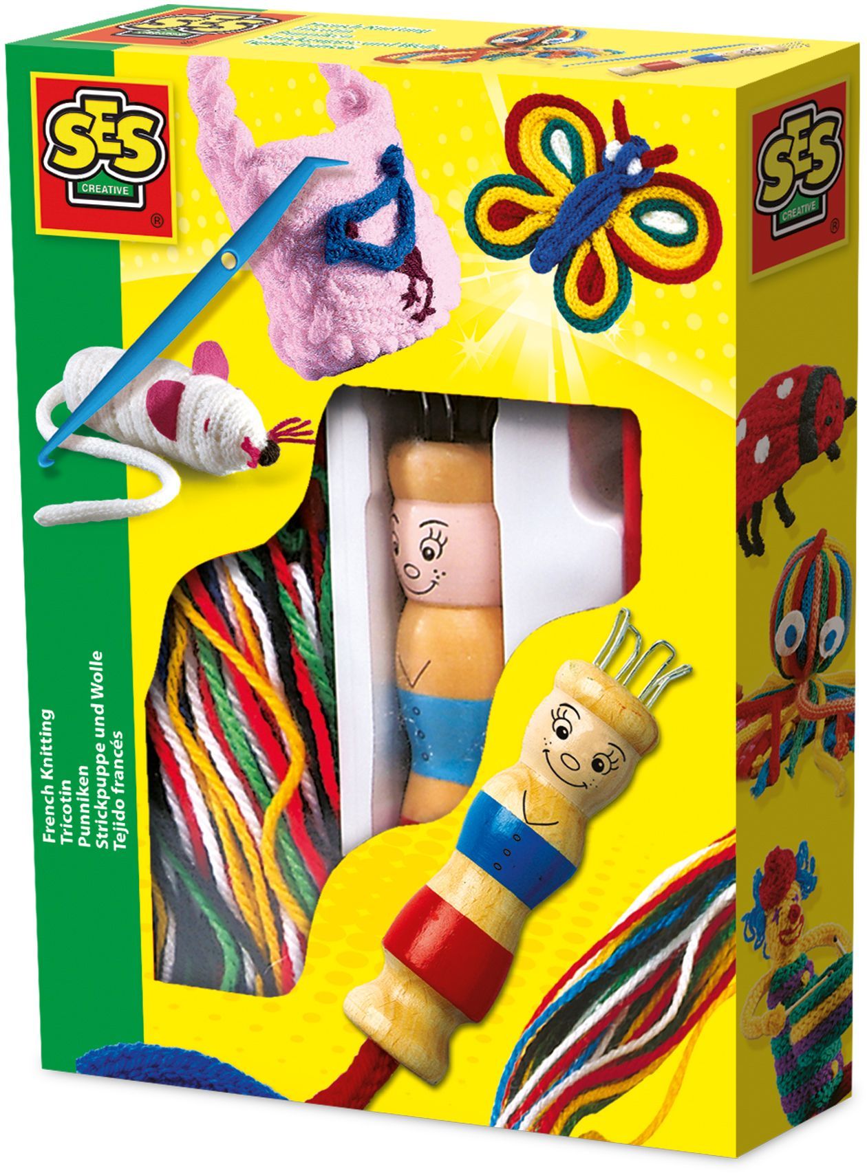 SES CREATIVE Tricotin - Avec fils de différentes couleurs