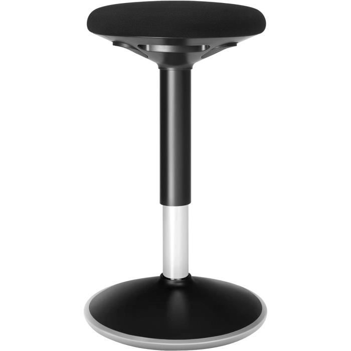 Tabouret Assis Debout Rotatif à 360° Ergonomique Hauteur réglable 50-65 cm Montage Simple Noir Tabouret Assis Debout Rotatif à 360° Ergonomique Hauteur réglable 50-65 cm Montage Simple Noir