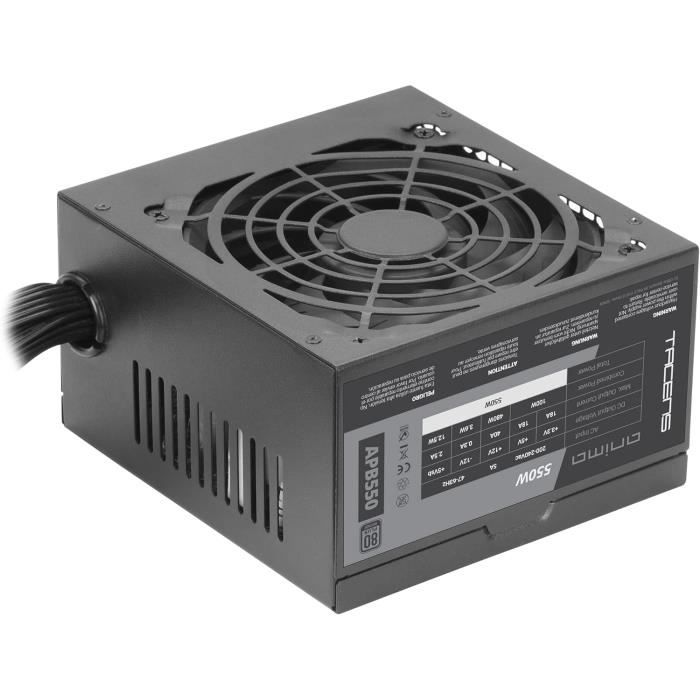 Alimentatore PC ATX APB550 550W - 80Plus Bronze, Ventola 12cm Silenziosa, Cavi Neri Piatti - Foto 9